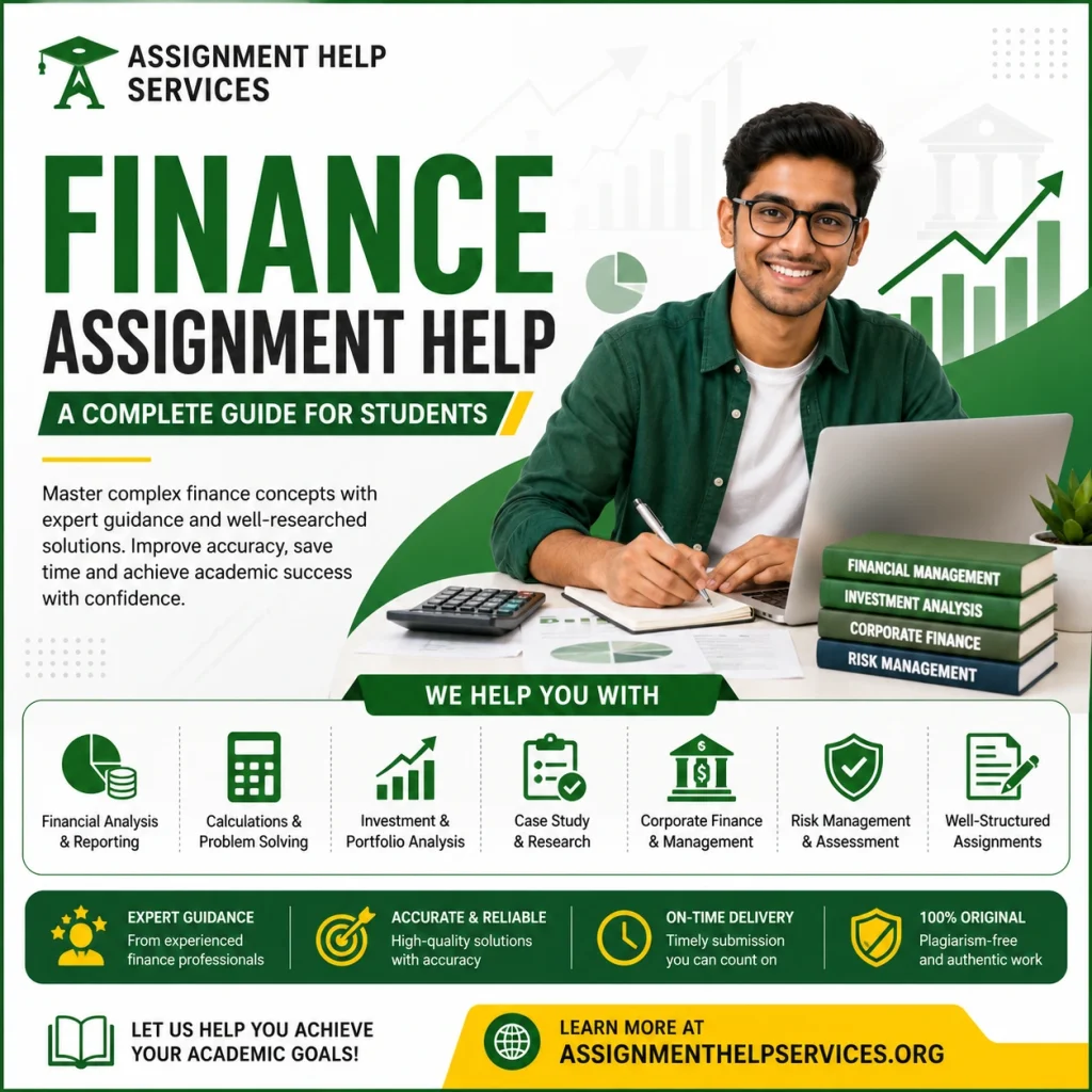 Finance Assignment Help poster by AssignmentHelpServices.org.